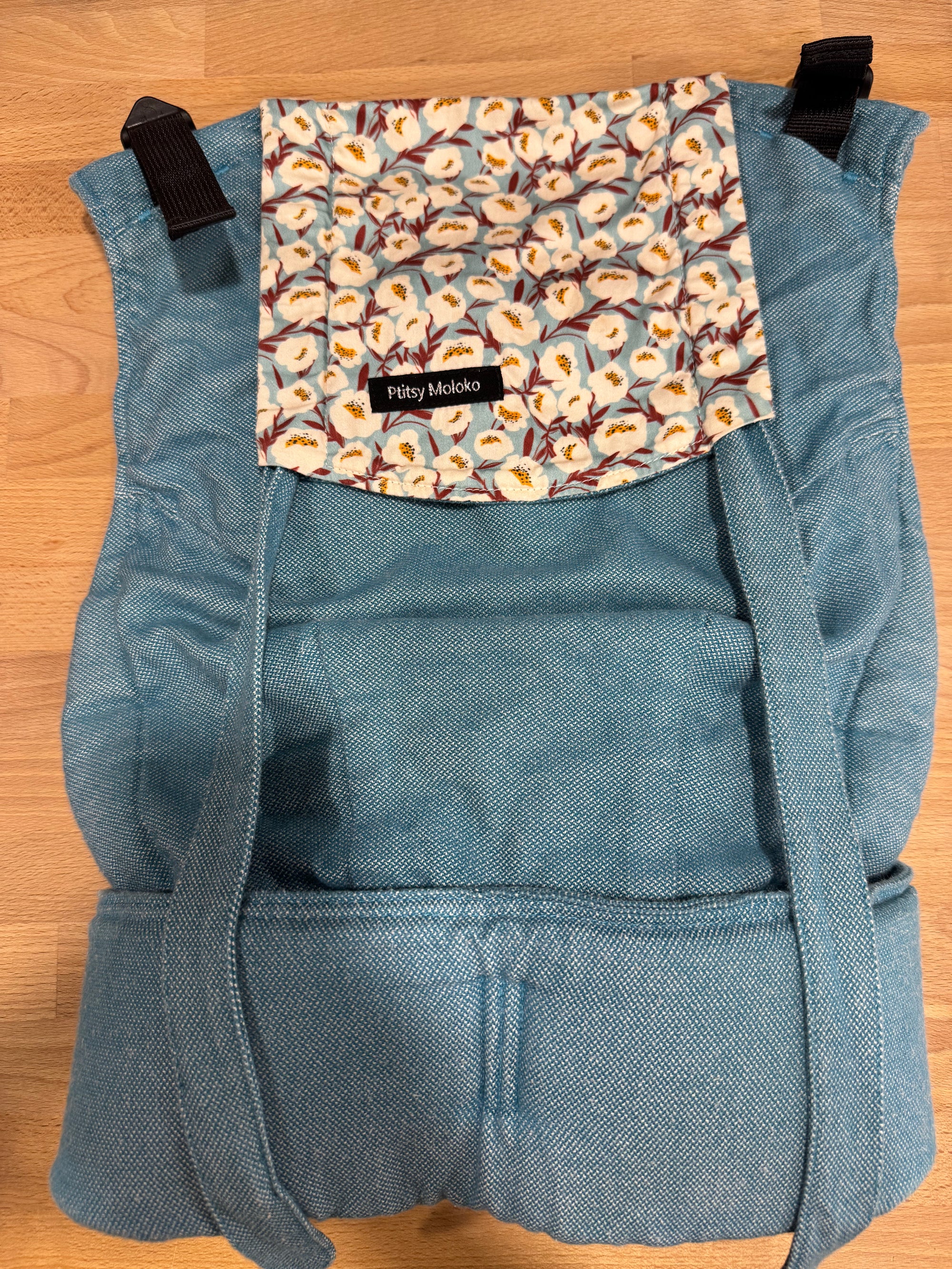 Fleurs de coton - Pticlip - Bleu chiné
