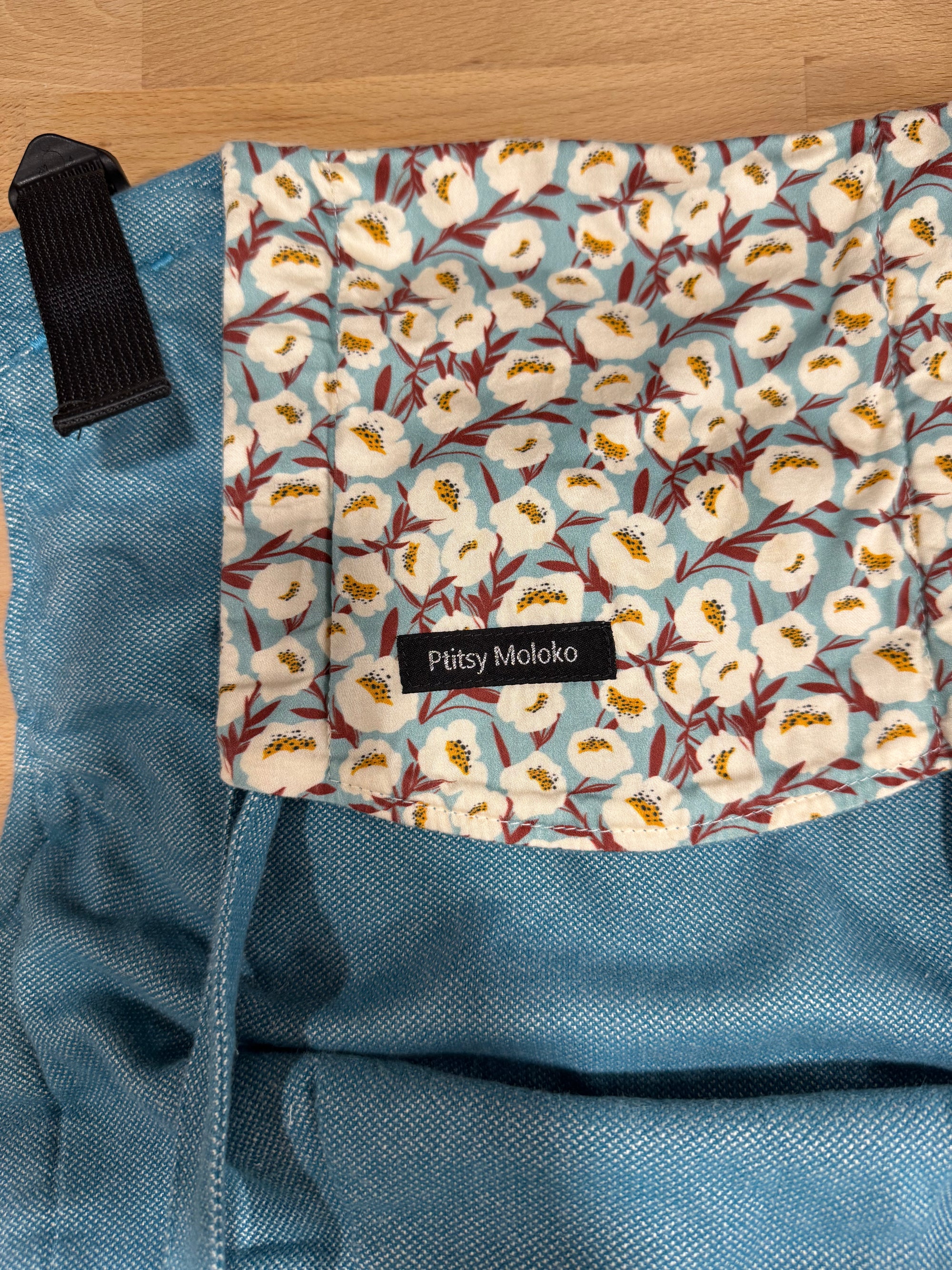 Fleurs de coton - Pticlip - Bleu chiné