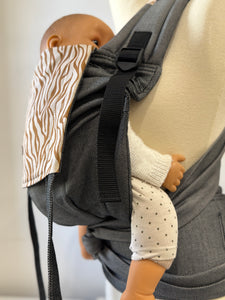 Porte-bébé physiologique bio made in France, Détail assise physio