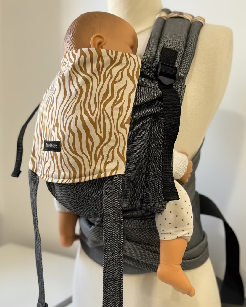 Porte-bébé en coton biologique, fabriqué en France — vue de face