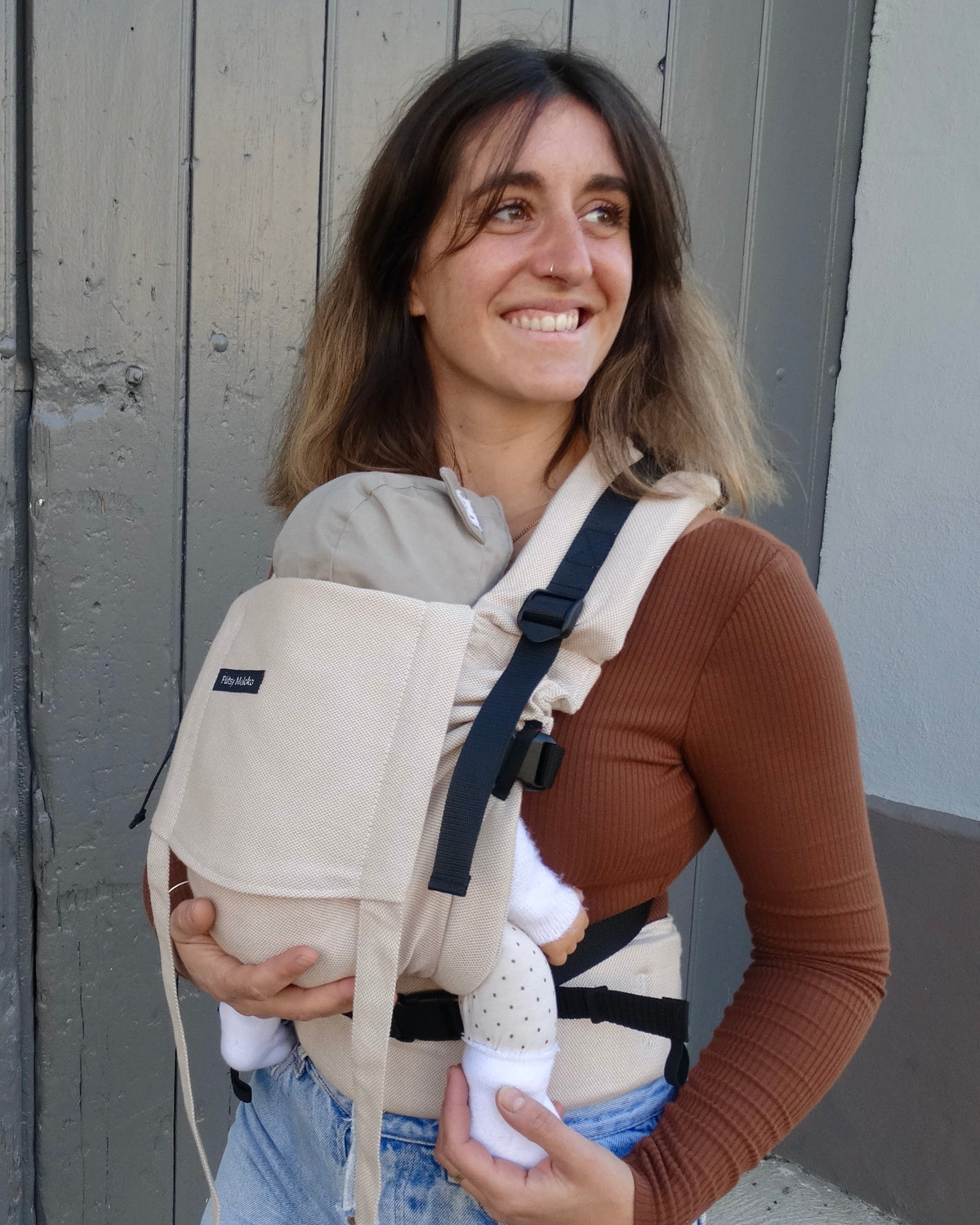 porte-bebe naissance, ajustable et physiologique en coton bio