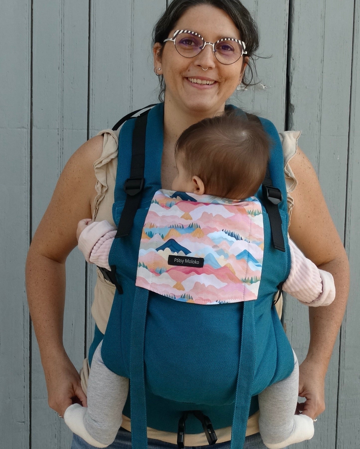 porte-bebe naissance made in france, physio, bleu