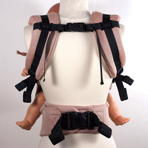 Porte-bébé en coton bio. Portage devant et dans le dos